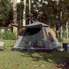 vidaXL Camping Tent Dome 5-Person Gray and Orange Quick Release