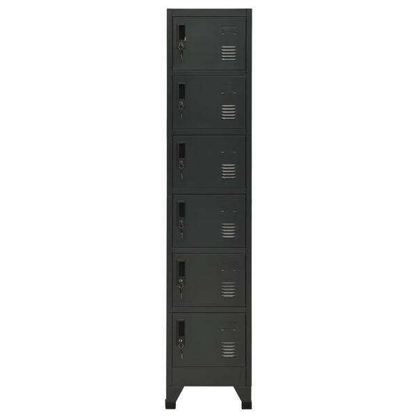 vidaXL Locker Cabinet Anthracite Steel Standard Locker Cabinet