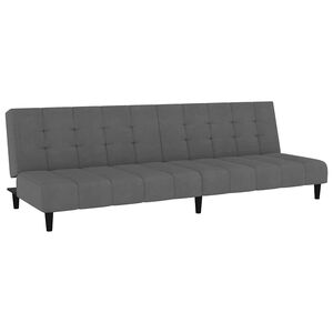 vidaXL Sofa Bed Dark Grey Velvet (100% polyester), wood, plastic