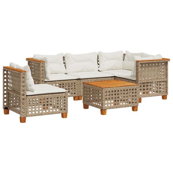 vidaXL Garden Sofa Set Beige
