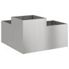 vidaXL Garden Planter Silver 100 x 100 x 48 cm Stainless steel