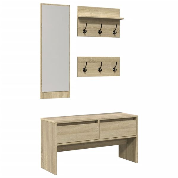 vidaXL Hallway Furniture Set Sonoma oak