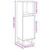 vidaXL Bathroom Cabinet Old wood Engineered wood, iron Tall