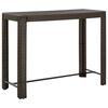 vidaXL Garden Bar Set Brown PE Rattan, Powder-Coated Steel Large