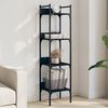 vidaXL Bookshelf Black Engineered Wood, Powder-Coated Steel
