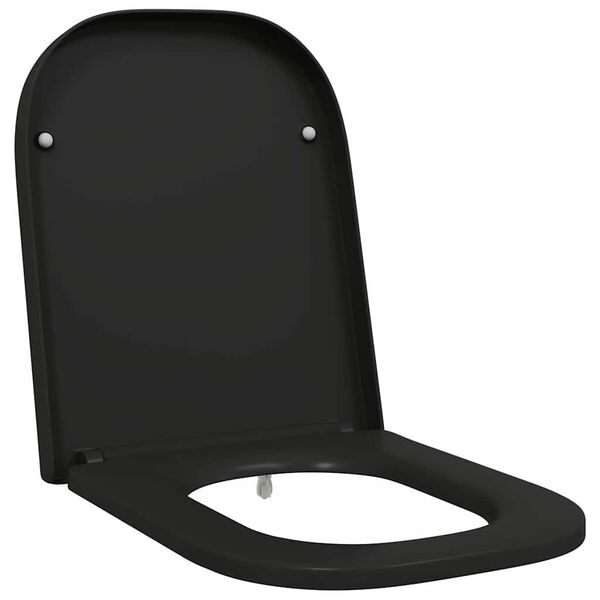 vidaXL Quick Release Toilet suitable for Seat Black 44.5 x 35 x 3.6 cm