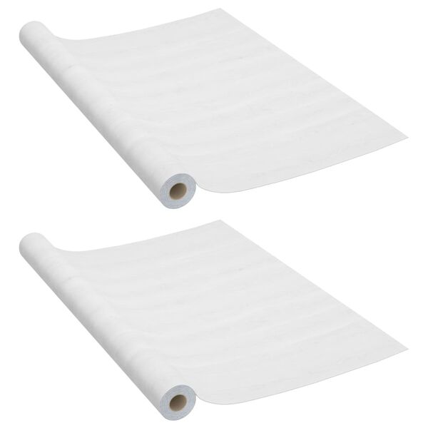 vidaXL Furniture Film Set of 2 White wood PVC 197 x 35.4 in