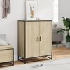vidaXL Shoe Cabinet Sonoma Oak Engineered wood, Metal Medium