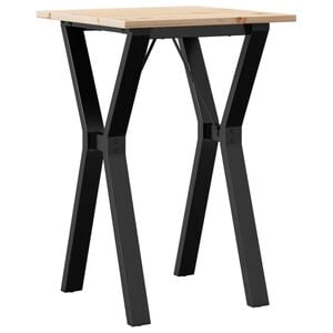 vidaXL Dining Table Natural wood and black