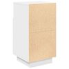 vidaXL Bedside Cabinet White Engineered wood 14.2 x 14.2 x 26.8 in