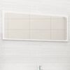 vidaXL Mirror White Engineered wood, acrylic Bathroom Mirror Rectangular