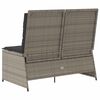vidaXL Garden Bench with Cushion Gray Poly rattan