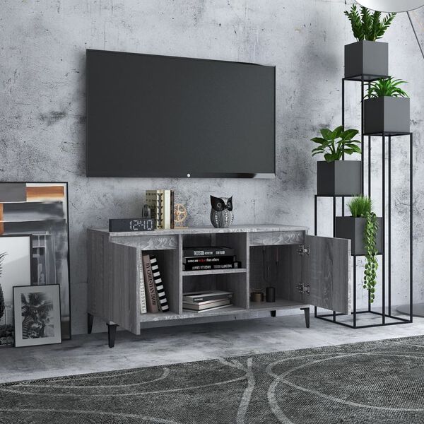 vidaXL TV Cabinet Grey Sonoma Engineered wood TV Cabinet Rectangular