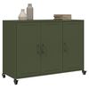 vidaXL Sideboard Olive Green 39.6"x15.4"x28.3" Steel