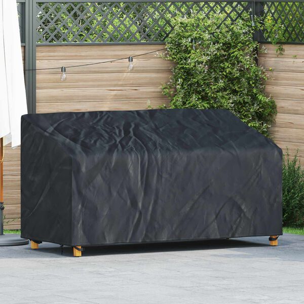 vidaXL Garden Bench Cover Black 185 x 85 x 65 / 94 cm 420D fabric