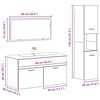 vidaXL Bathroom Furniture Set Concrete grey Engineered wood Medium