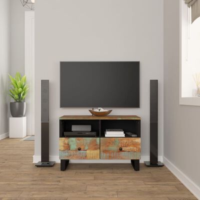 vidaXL TV Stand 27.6"x13"x18.1" Solid Wood Reclaimed