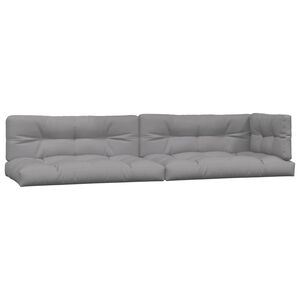 vidaXL Pallet Cushion Set of 5 Grey Polyester