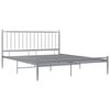 vidaXL Bed Frame Grey Powder-coated metal Full Durable Bed Frame