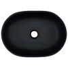 vidaXL Countertop Basin Black and Grey Oval 18.5x13.0x5.1" Ceramic