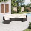 vidaXL Patio Sofa Black, Cream White