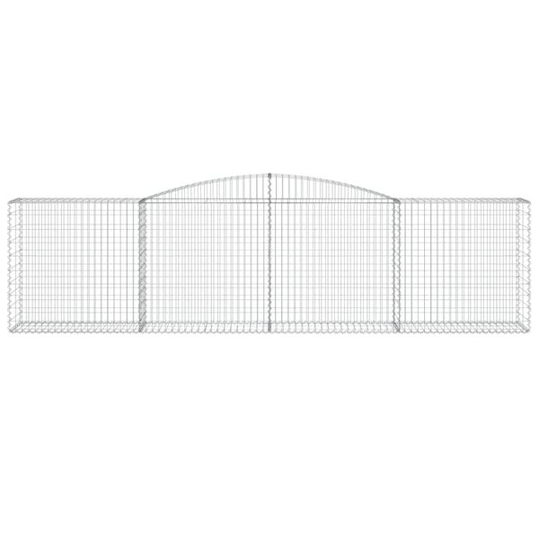 vidaXL Gabion Basket Set of 9 Silver Galvanized iron Large Durable