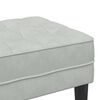 vidaXL Bench with Cushion Light Grey 44.49 x 22.44 x 15.35 in Velvet