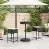 vidaXL Garden Bar Set Black, Cream White