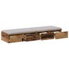 vidaXL Bed Drawers Old Wood 47.24 x 14.37 x 6.50 in Engineered Wood