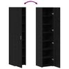 vidaXL Highboard 2 pcs Black Oak 15.75 x 16.73 x 72.83 in