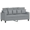 vidaXL 2-seater Sofa Light Grey Fabric (100% polyester), Metal, Textilene