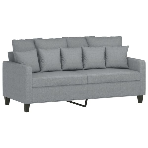 vidaXL 2-seater Sofa Light Grey Fabric (100% polyester), Metal, Textilene