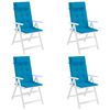 vidaXL Highback Chair Cushion Set of 4 Light Blue