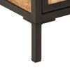 vidaXL Bathroom Cabinet Natural wood with black accents