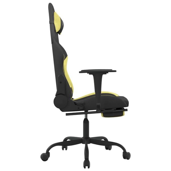 vidaXL Gaming Chair Black and light green