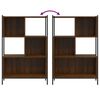 vidaXL Bookcase Brown Oak Engineered Wood 28x11x42 in Bookcase