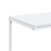 vidaXL Side Table White Engineered Wood, Iron Medium Rollable