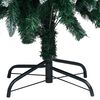 vidaXL Christmas Tree Green and white PVC, steel Large