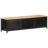 vidaXL TV Cabinet Natural brown and black