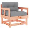 vidaXL Garden Chair Grey, Natural Wood