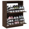 vidaXL Shoe Cabinet Brown Oak Engineered Wood Tall Shoe Cabinet