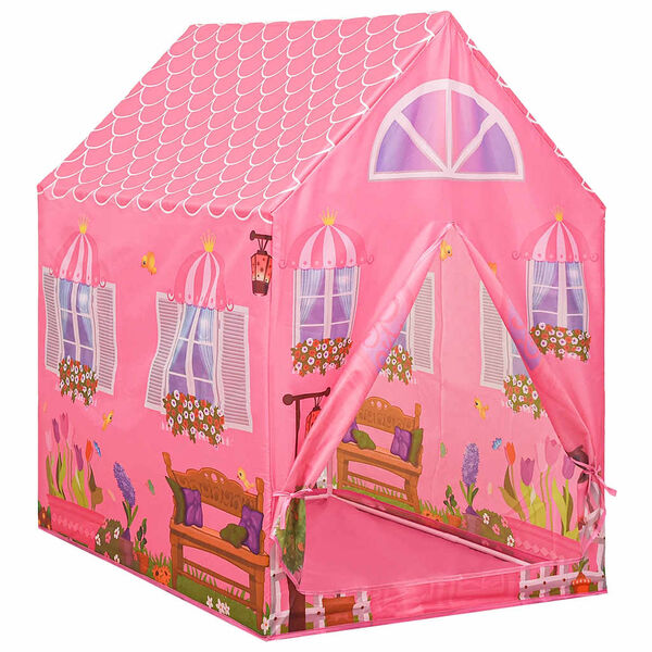 vidaXL Play Tent Pink 170T polyester, PVC, PE 40.9 in Foldable