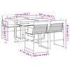 vidaXL Garden Dining Set White, Light Gray