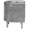 vidaXL Tub Chair Gray Real Leather
