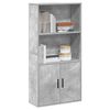 vidaXL Bookcase Concrete gray Engineered wood Medium Bookshelf