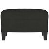vidaXL Footstool Black Fabric (100% polyester), plywood 23.6x19.7x16.1 in