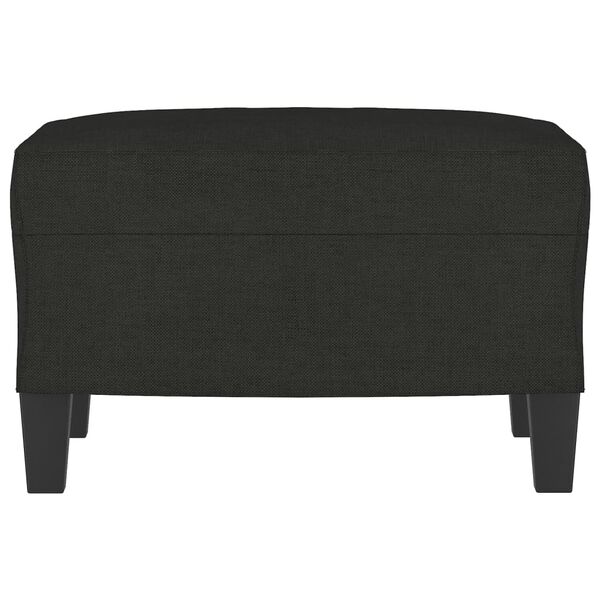 vidaXL Footstool Black Fabric (100% polyester), plywood 23.6x19.7x16.1 in