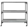 vidaXL Kitchen Trolley Gray Sonoma 40.2"x19.7"x37.4" Engineered Wood