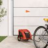 vidaXL Pet Bike Trailer Orange Iron, Oxford fabric, PVC
