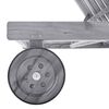 vidaXL Sunlounger Grey Solid Acacia wood Standard Height-Adjustable